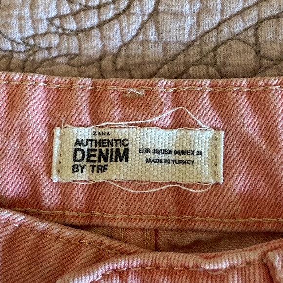 Pink Zara high rise mom jean shorts - Picture 7 of 7